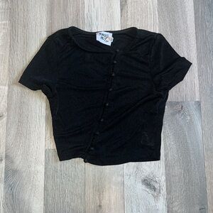 Princess Polly Black Crop Top